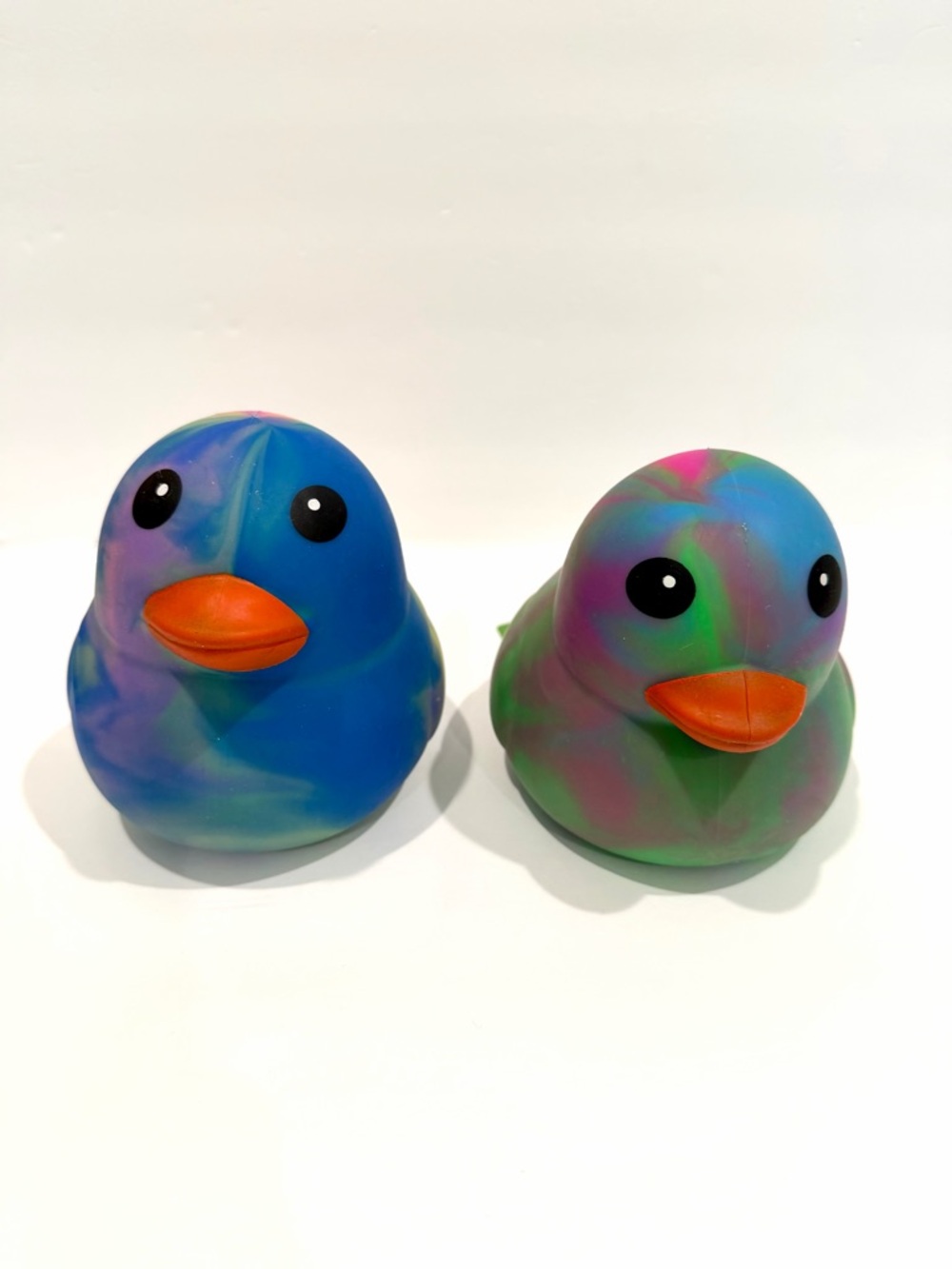 🌈 Sunny Days JUMBO Squeeezy Duck Tie Dye Squishy Stress Toy Fidget BUNDLE SET